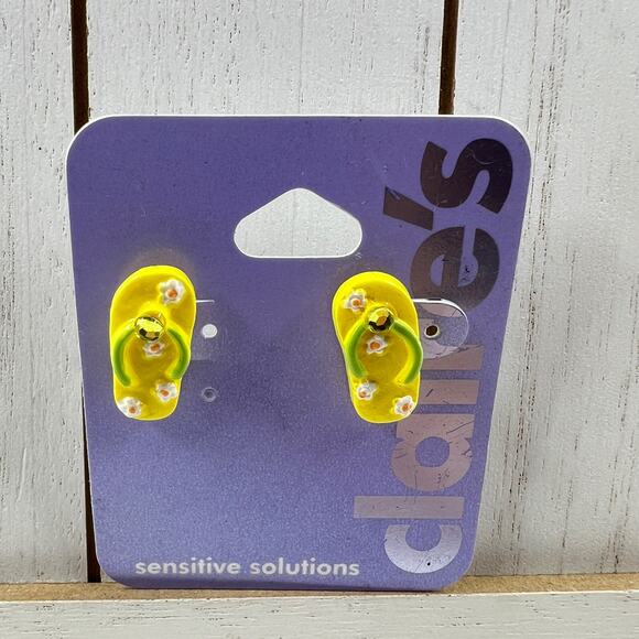 Simply Southern Pineapple Earrings Claires Flip Flop Studs & Orange Earrings - Picture 4 of 7